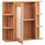 Armario de baño con espejo color roble 66x17x63 cm MDF de vidaXL, Tocadores de baño - Ref: Foro24-323603, Precio: 125,71 €, D...
