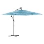 Sombrilla de jardín con poste de acero azul 246x246x230 cm de , Sombrillas - Ref: Foro24-4005075, Precio: 158,47 €, Descuento: %