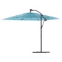 Sombrilla de jardín con poste de acero azul 246x246x230 cm de , Sombrillas - Ref: Foro24-4005075, Precio: 158,47 €, Descuento: %