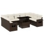 Set de sofás de jardín 10 pzas y cojines ratán sintético marrón de , Conjuntos de jardín - Ref: Foro24-3268113, Precio: 675,8...
