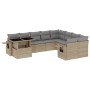Juego de sofás jardín con cojines beige 10 pzas ratán sintético de , Conjuntos de jardín - Ref: Foro24-3268139, Precio: 633,7...