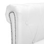 Sofá Chesterfield en forma de L cuero sintético blanco en Sofás | Comprar online en Foru.es