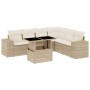 Set sofás de jardín 7 piezas y cojines ratán sintético beige de , Conjuntos de jardín - Ref: Foro24-3269188, Precio: 515,92 €...