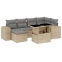 Set sofás de jardín 7 piezas y cojines ratán sintético beige de , Conjuntos de jardín - Ref: Foro24-3269309, Precio: 481,06 €...