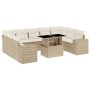 Juego de sofás jardín con cojines beige 10 pzas ratán sintético de , Conjuntos de jardín - Ref: Foro24-3269368, Precio: 703,8...