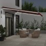 Toldo retráctil automático con luces LED burdeos 500x300 cm de , Toldos - Ref: Foro24-3214979, Precio: 727,89 €, Descuento: %