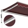 Automatische Markise mit LED-Lichtern in Bordeauxrot, 500x300 cm. von , Markisen - Ref: Foro24-3214979, Preis: 665,39 €, Raba...