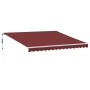 Toldo retráctil automático con luces LED burdeos 400x350 cm de , Toldos - Ref: Foro24-3214985, Precio: 622,42 €, Descuento: %