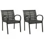 Sillas de jardín 2 unidades acero y WPC negro de vidaXL, Sillas de jardín - Ref: Foro24-312034, Precio: 221,26 €, Descuento: %