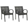 Sillas de jardín 2 unidades acero y WPC negro de vidaXL, Sillas de jardín - Ref: Foro24-312034, Precio: 224,85 €, Descuento: %