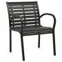 Sillas de jardín 2 unidades acero y WPC negro de vidaXL, Sillas de jardín - Ref: Foro24-312034, Precio: 221,26 €, Descuento: %