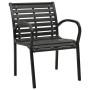 Sillas de jardín 2 unidades acero y WPC negro de vidaXL, Sillas de jardín - Ref: Foro24-312034, Precio: 224,85 €, Descuento: %