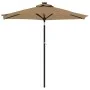 Sombrilla de jardín con poste de acero taupe 225x225x212 cm de , Sombrillas - Ref: Foro24-4005061, Precio: 53,41 €, Descuento: %