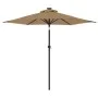 Sombrilla de jardín con poste de acero taupe 225x225x212 cm de , Sombrillas - Ref: Foro24-4005061, Precio: 53,41 €, Descuento: %