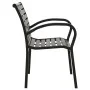 Sillas de jardín 2 unidades acero y WPC negro de vidaXL, Sillas de jardín - Ref: Foro24-312034, Precio: 221,26 €, Descuento: %
