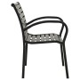 Sillas de jardín 2 unidades acero y WPC negro de vidaXL, Sillas de jardín - Ref: Foro24-312034, Precio: 224,85 €, Descuento: %