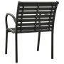 Sillas de jardín 2 unidades acero y WPC negro de vidaXL, Sillas de jardín - Ref: Foro24-312034, Precio: 221,26 €, Descuento: %