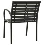 Sillas de jardín 2 unidades acero y WPC negro de vidaXL, Sillas de jardín - Ref: Foro24-312034, Precio: 224,85 €, Descuento: %