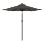 Sombrilla jardín con LEDs poste acero antracita 225x225x212 cm de , Sombrillas - Ref: Foro24-4005068, Precio: 72,39 €, Descue...