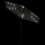 Sombrilla jardín con LEDs poste acero antracita 225x225x212 cm de , Sombrillas - Ref: Foro24-4005068, Precio: 76,88 €, Descue...