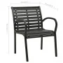 Sillas de jardín 2 unidades acero y WPC negro de vidaXL, Sillas de jardín - Ref: Foro24-312034, Precio: 221,26 €, Descuento: %