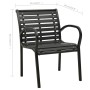 Sillas de jardín 2 unidades acero y WPC negro de vidaXL, Sillas de jardín - Ref: Foro24-312034, Precio: 224,85 €, Descuento: %