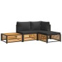 Set sofás de jardín con cojines 4 pzas madera maciza de acacia de , Conjuntos de jardín - Ref: Foro24-3214877, Precio: 460,86...