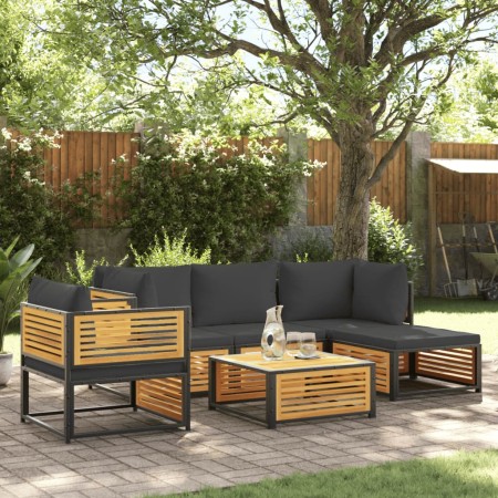 Set de sofás de jardín con cojines 6 pzas madera maciza acacia de , Conjuntos de jardín - Ref: Foro24-3214880, Precio: 762,01...
