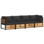 Set sofás de jardín con cojines 4 pzas madera maciza de acacia de , Conjuntos de jardín - Ref: Foro24-3214889, Precio: 548,71...
