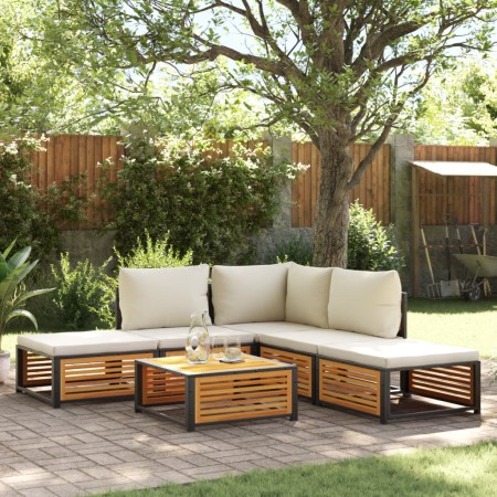 Set de sofás de jardín con cojines 6 pzas madera maciza acacia de , Conjuntos de jardín - Ref: Foro24-3214905, Precio: 670,18...