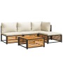 Set de sofás de jardín con cojines 5 pzas madera maciza acacia de , Conjuntos de jardín - Ref: Foro24-3214907, Precio: 568,86...