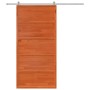 Puerta de granero madera maciza pino marrón miel 100x208 cm de , Puertas - Ref: Foro24-850631, Precio: 110,34 €, Descuento: %