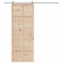 Puerta de granero madera maciza de pino 80x208 cm de , Puertas - Ref: Foro24-850644, Precio: 92,76 €, Descuento: %