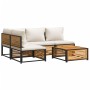Set de sofás de jardín con cojines 5 pzas madera maciza acacia de , Conjuntos de jardín - Ref: Foro24-3214930, Precio: 591,54...