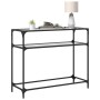 Mesa consola superficie vidrio transparente acero 98x35x81 cm de , Mesas consola - Ref: Foro24-846026, Precio: 52,30 €, Descu...