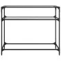 Konsolentisch mit transparenter Glasoberfläche und Stahlgestell 98x35x81 cm. von , Konsolentische - Ref: Foro24-846026, Preis...