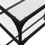 Mesa consola superficie vidrio transparente acero 98x35x81 cm de , Mesas consola - Ref: Foro24-846026, Precio: 52,30 €, Descu...