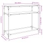 Mesa consola superficie vidrio transparente acero 98x35x81 cm de , Mesas consola - Ref: Foro24-846026, Precio: 52,30 €, Descu...