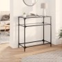 Mesa consola superficie vidrio transparente acero 80x35x81 cm de , Mesas consola - Ref: Foro24-846024, Precio: 48,68 €, Descu...