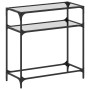Mesa consola superficie vidrio transparente acero 80x35x81 cm de , Mesas consola - Ref: Foro24-846024, Precio: 48,68 €, Descu...