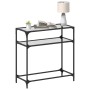 Mesa consola superficie vidrio transparente acero 80x35x81 cm de , Mesas consola - Ref: Foro24-846024, Precio: 48,68 €, Descu...