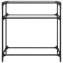 Mesa consola superficie vidrio transparente acero 80x35x81 cm de , Mesas consola - Ref: Foro24-846024, Precio: 48,68 €, Descu...