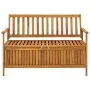 Banco de almacenaje de jardín madera de acacia maciza 120 cm de vidaXL, Bancos de jardín - Ref: Foro24-310279, Precio: 164,58...