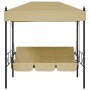 Banco columpio de jardín con toldo acero arena de , Balancines de jardín - Ref: Foro24-4008899, Precio: 240,66 €, Descuento: %