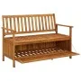 Banco de almacenaje de jardín madera de acacia maciza 120 cm de vidaXL, Bancos de jardín - Ref: Foro24-310279, Precio: 164,58...