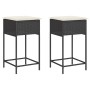 Taburetes de cocina con cojines 2 uds ratán sintético negro de , Sillas de jardín - Ref: Foro24-368317, Precio: 103,89 €, Des...