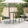 Taburetes de cocina con cojines 2 uds ratán sintético negro de , Sillas de jardín - Ref: Foro24-368317, Precio: 103,89 €, Des...