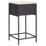 Taburetes de cocina con cojines 2 uds ratán sintético negro de , Sillas de jardín - Ref: Foro24-368317, Precio: 103,89 €, Des...