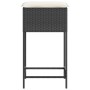 Taburetes de cocina con cojines 2 uds ratán sintético negro de , Sillas de jardín - Ref: Foro24-368317, Precio: 103,89 €, Des...