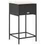 Taburetes de cocina con cojines 2 uds ratán sintético negro de , Sillas de jardín - Ref: Foro24-368317, Precio: 103,89 €, Des...